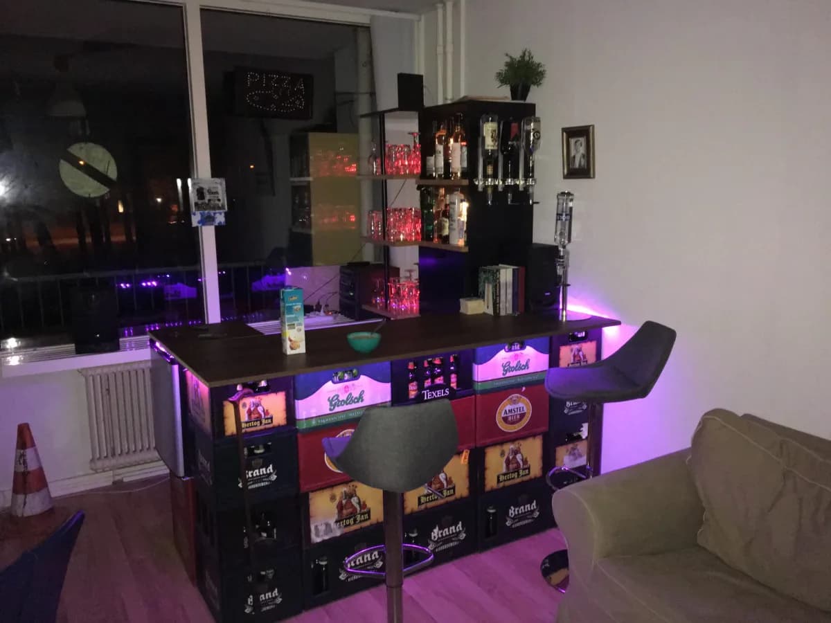 The living room of the student house where the idea was born